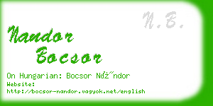 nandor bocsor business card